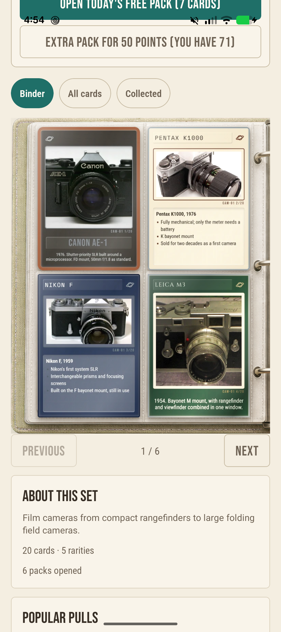 Miscellary mobile Film Cameras binder
