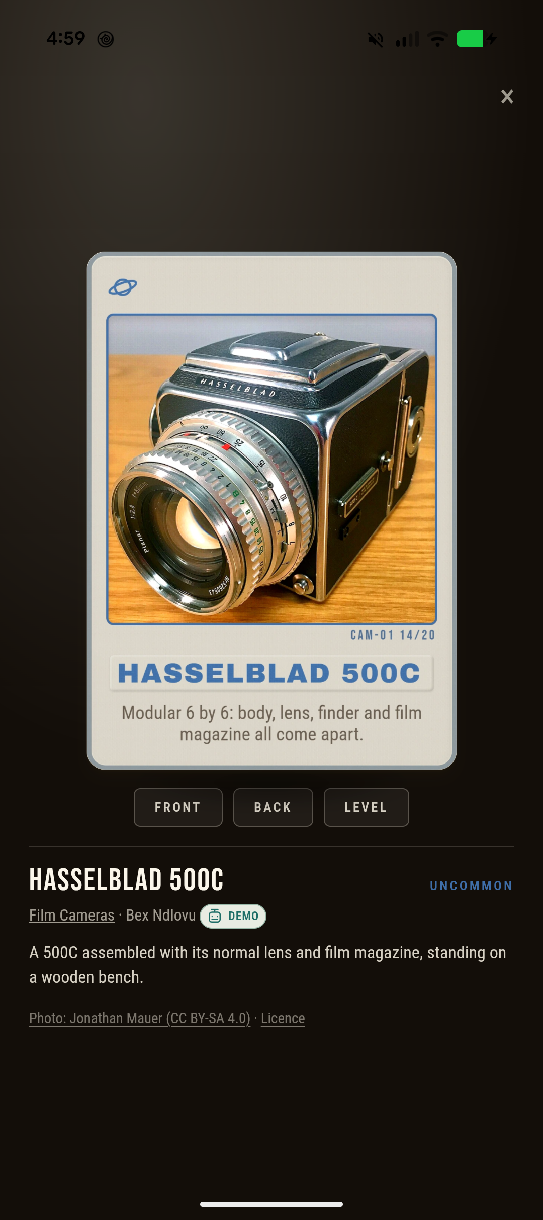 Miscellary mobile Hasselblad card inspector