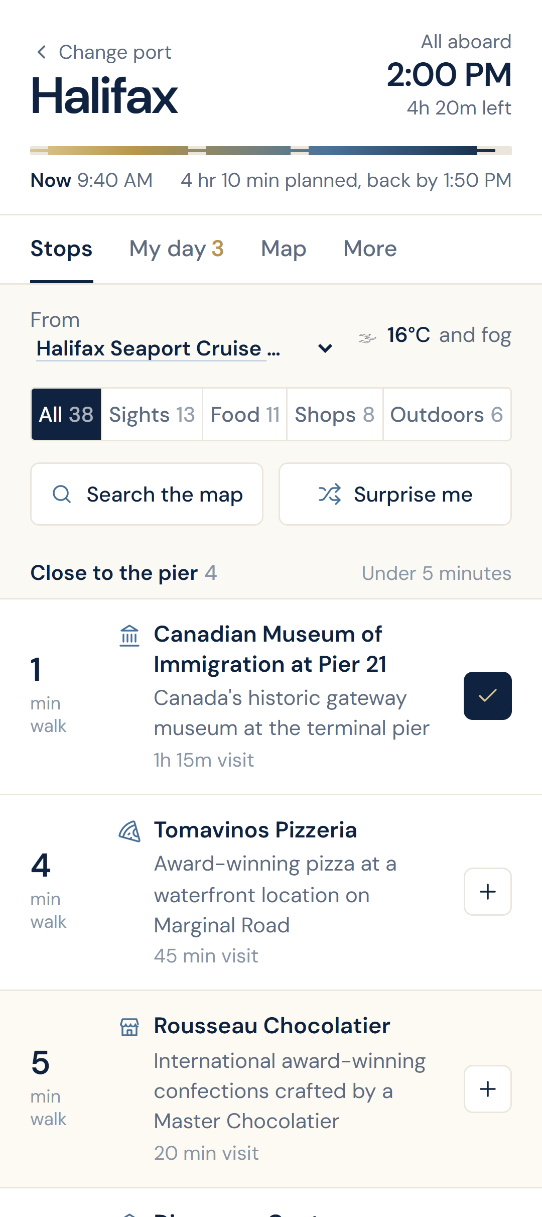 Portlore mobile Halifax stops by walking time